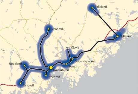 3.5 Arealpolitikk Regional plan for Kristiansandsregionen 2011 2050, vedtatt i 2011, skal være retningsgivende for kommunenes planlegging.