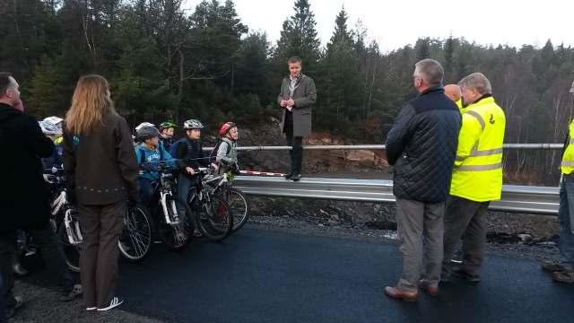 1,4 km ny GS fra Timeneskrysset til Sørlandsparken ble åpnet høsten 2013.