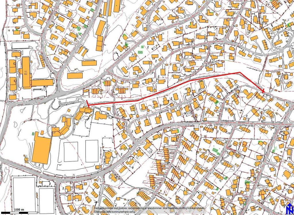 Anbefaling: Forutsatt midler til formålet oppgraderer Bærum kommune eksisterende turvei til en gruset gang- og sykkelvei med belysning. C.N.R.