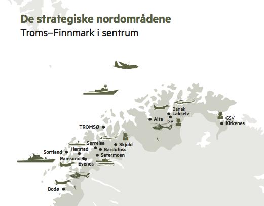 Vi må ha et aktivt og offensivt forhold til vår egen trygghet! Vi bor i et sikkerhetspolitisk utsatt område. Krig på norsk territorium kan komme her. Norge forsvares militært best i og fra nord.