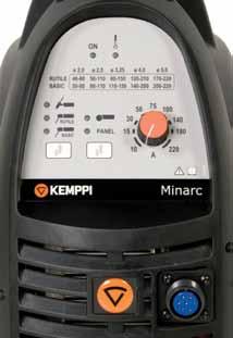 Tekniske spesifikasjoner Minarc 220 Tilkoblingsspenning 3~, 50/60 Hz 400 V -20 % +15 % Nominell effekt MMA 35 % ED 220 A 100 % ED 150 A Ytelse ved 40 C MMA 35 % ED 220 A / 28,8 V 60 % ED 170 A /