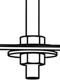 Mounting on threaded bars inside the unit 1 m: 4 x M8 1,5 m: 4 x M8 2 m: