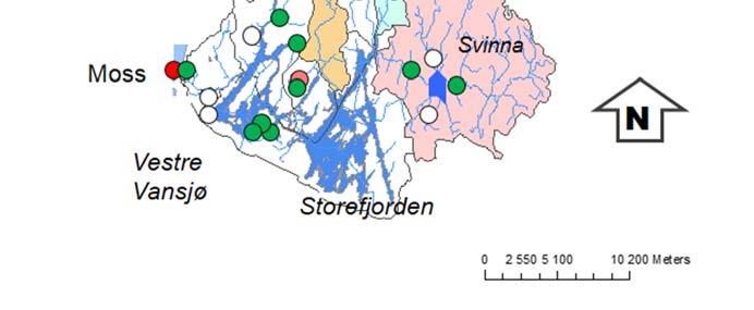 Det tas også prøver i en stasjon i Hølenelva, som er et nabovassdrag til Vansjø-Hobølvassdraget og som inngår i Vannområde Morsa (Figur 2.5). Figur 2.