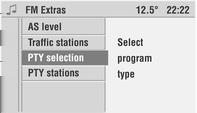 22 Radio Du kommer til autolagringsnivåene via menyalternativet Ekstra 3 24. Følgende funksjoner er tilgjengelige i radiomenyen: k og l : Automatisk søk oppover eller nedover.