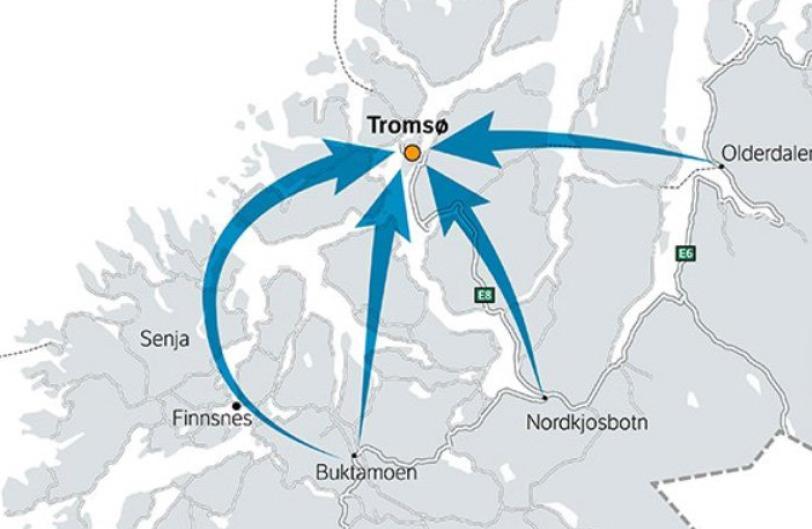 Statens Vegvesen: 4 Innfartsveger tl Tromsø Nordlys 9 Januar 2018 Konsekvenser for Karlsøy?