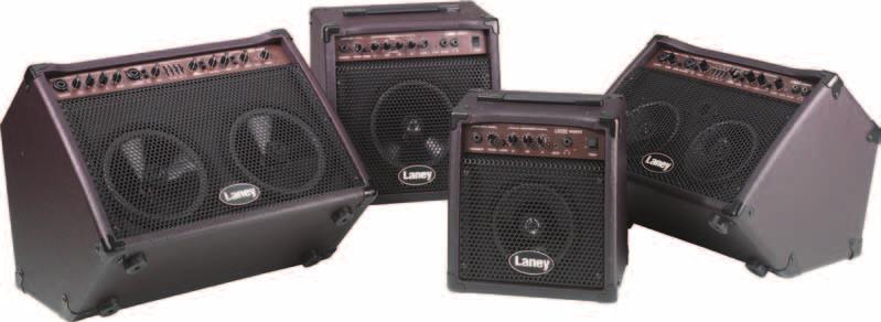 Laney Acoustic sine større modeller, LA35C og LA65D håndterer dessuten sang akkurat like bra! LA65D MODELL: LA12C 995,- LA20C 1.295,- LA35C 1.995,- LA65D 2.