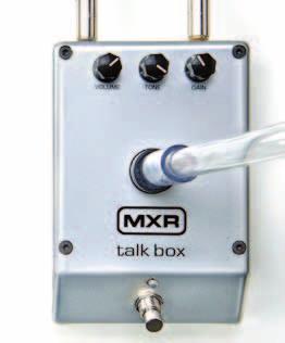 MODULATION NYHET! M222 TALKBOX 1.850,- Talk box er en klassisk effekt, og er brukt på noen av de beste albumen gjenom tidene! MXR-teamet har oppgradert originalen og tilpasset den for moderne tider.