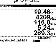 Kalibrering Seksjon 6 11. Trykk Enter. Skjermbildet ph calibration vises. Figure 6.14 Skjermbildet ph Calibration 12. Vent i minst ett minutt for temperaturstabilisering før en går videre.