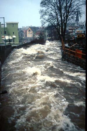 Modellen gav en kulminasjonsvannføring på ca 23.