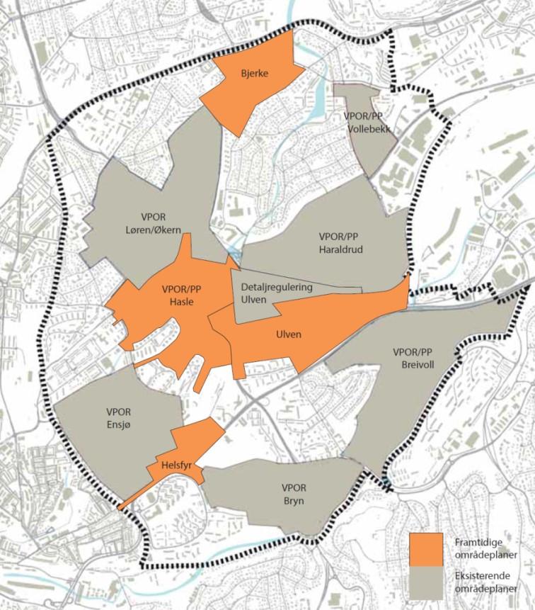 Hovinbyen Utvidelse av indre by mot øst/nordøst Norges største