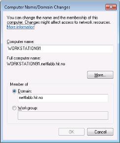 Tjenerbaserte nett med Windows domener PC 1 PC 2 Windows Server med Active Directory (domenekontroller) PC 3 disk Skriver PC n Alle maskiner er med i et Windows domene Én tjenermaskin er