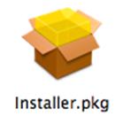 9) og dobbelklikk på "Installer.pkg" for å åpne installasjonsassistenten for driveren. 2. Klikk Fortsett for å flytte til neste trinn. 3.