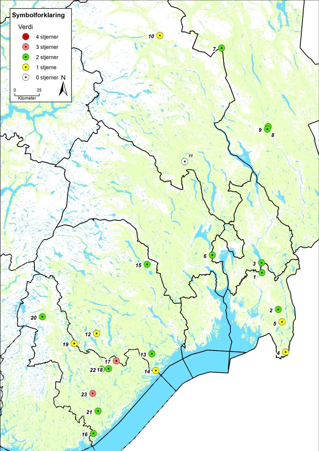 - Naturfaglige registreringer i forbindelse med ordningen frivillig vern 2010 - Kartet viser