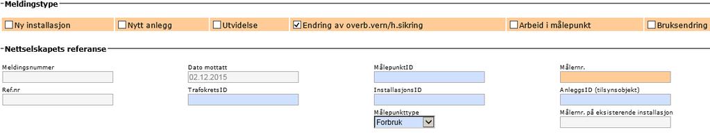 Før måler monteres og anlegget spenningssettes, skal melding om spenningssetting sendes inn, avtale om tilknytning skal være signert og returnert fra kunde.