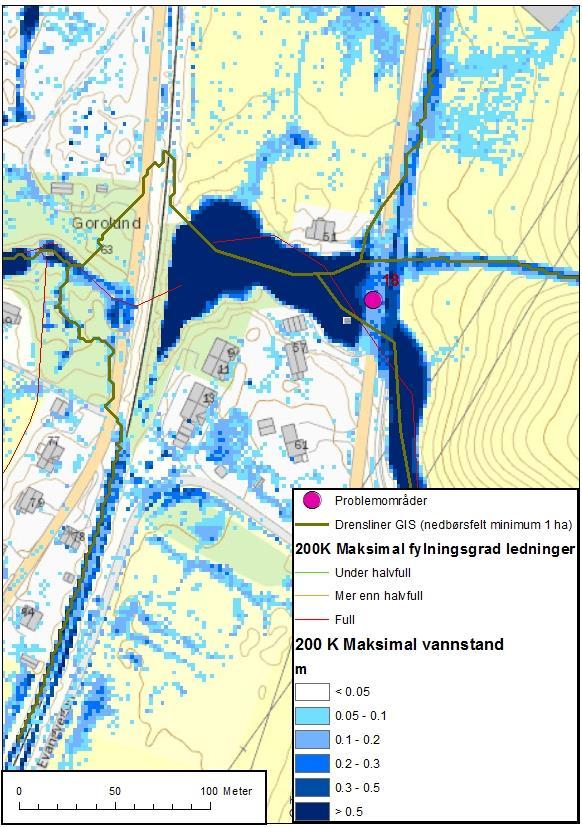 4.6.18 Avkjøring Evangtunet Problembeskrivelse: Problemområde 18 er valgt ut fordi det her bygges ny rundkjøring for å lage avkjøring til Evangtunet.