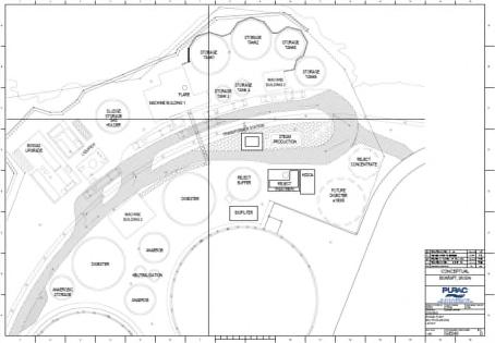 Adkomstveier / Trafikkmønster Det er en hovedvei inn og ut til anlegget. Veien går på hver side av jernbanesporet internt på området (markert med grå farge). Jernbanespor Norske Skog Skogn sin vei.