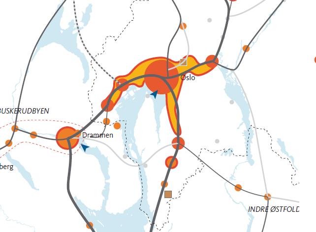 HURDAL VS BILLINGSTADSLETTA «BYBÅNDET OSLO AKERSHUS LANSERT I PLAN FOR AREAL OG TRANSPORT Regionalplan for handel, service og senterstruktur: intensjon om å forhindre bilbasert handel og service uten