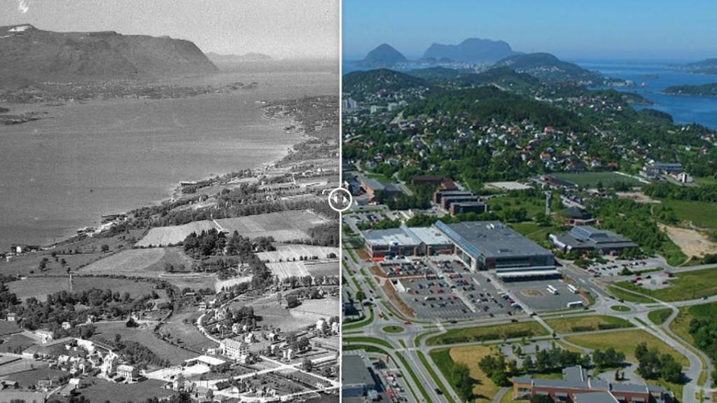 ÅLESUND-MOA: FRA LANDSBYGD VIA «MELLOMLAND» TIL BY FORTETTING, PARKERING UNDER TERRENG,