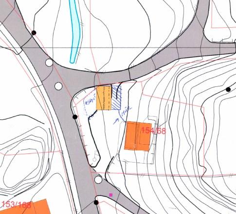 Situasjonsplan Planstatus: Reguleringsplan Haugane, Sunde har reg.grense i tomtegrensa til 154/68.