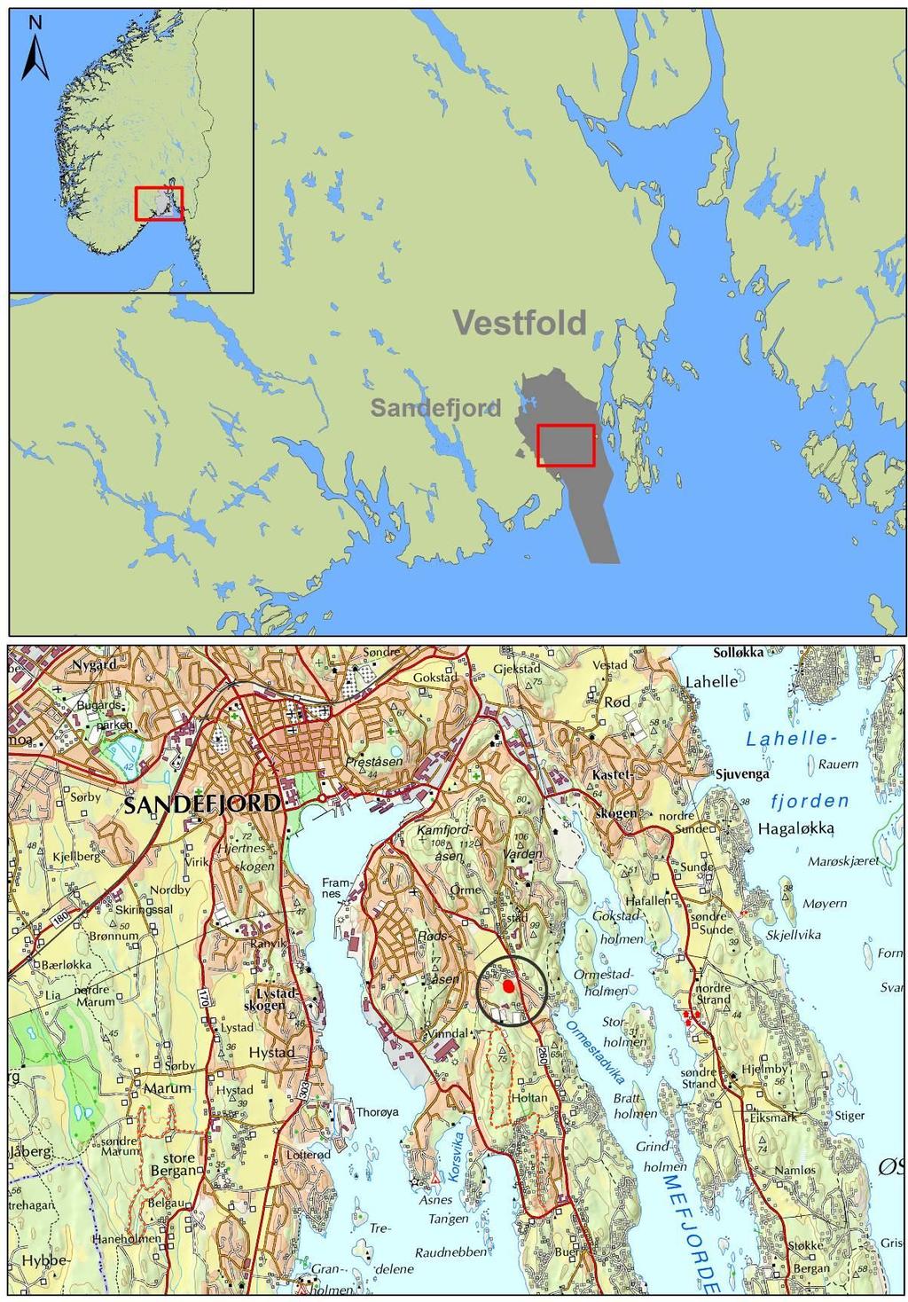 Figur 1: Oversiktskart (Kartgrunnlag Statens kartverk.