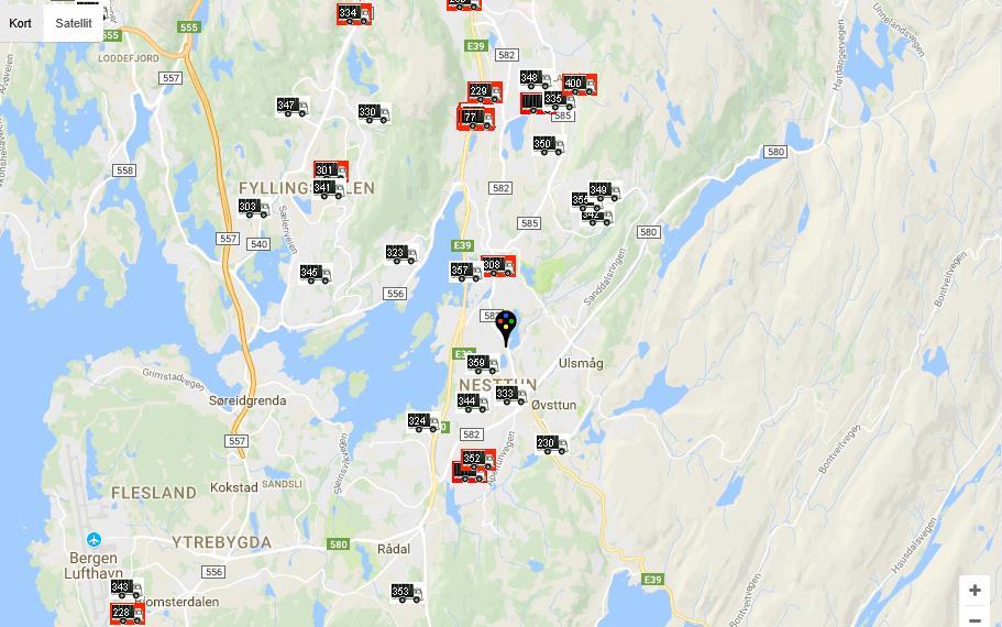 Kundesenter/kjørekontor hvor har