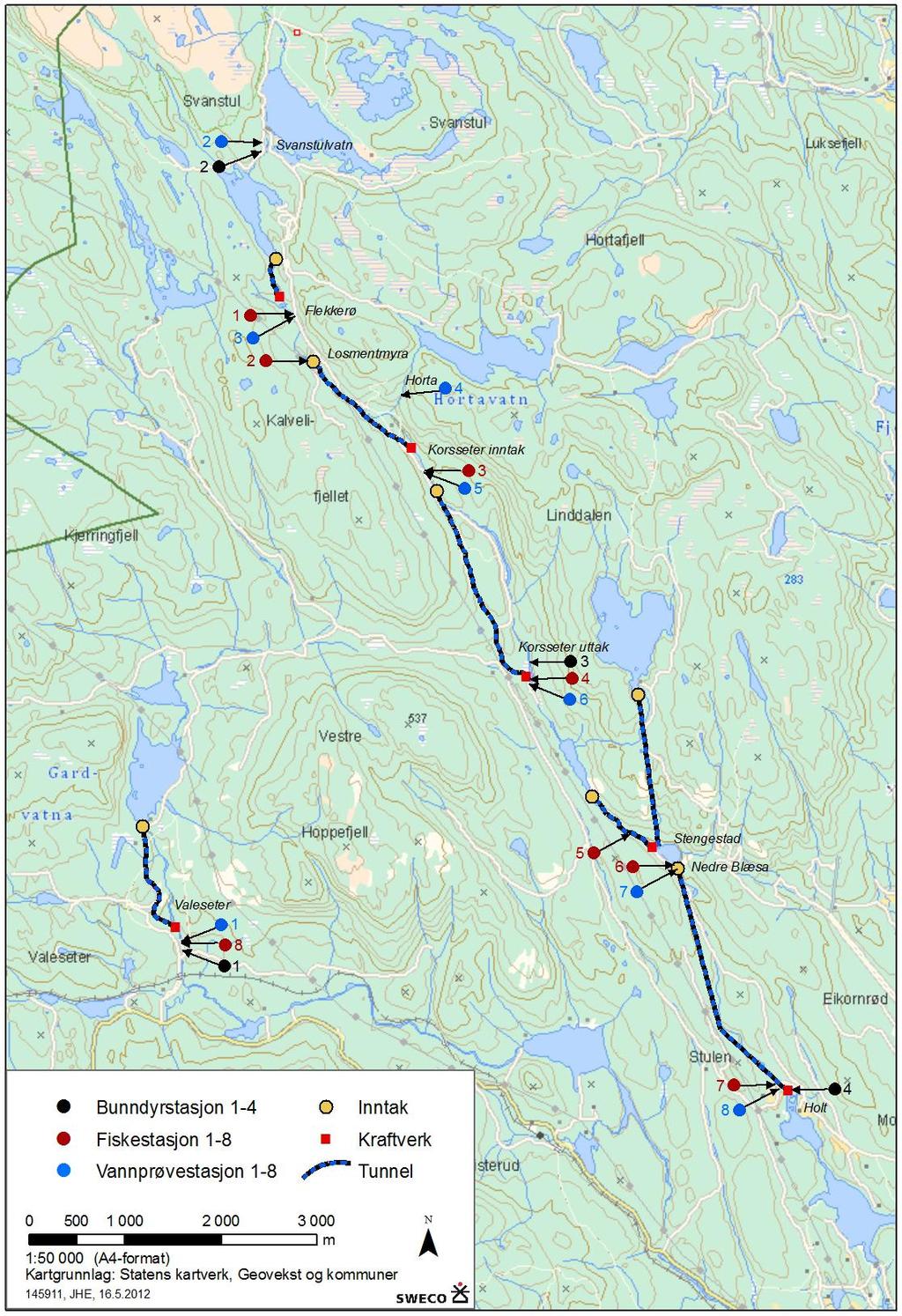 3.7 Akvatisk miljø Figur 3-1 Stasjonskart for