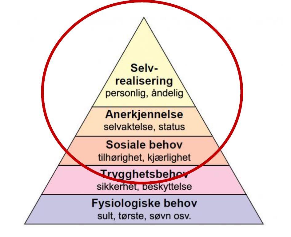 Kvar er vi i Maslow