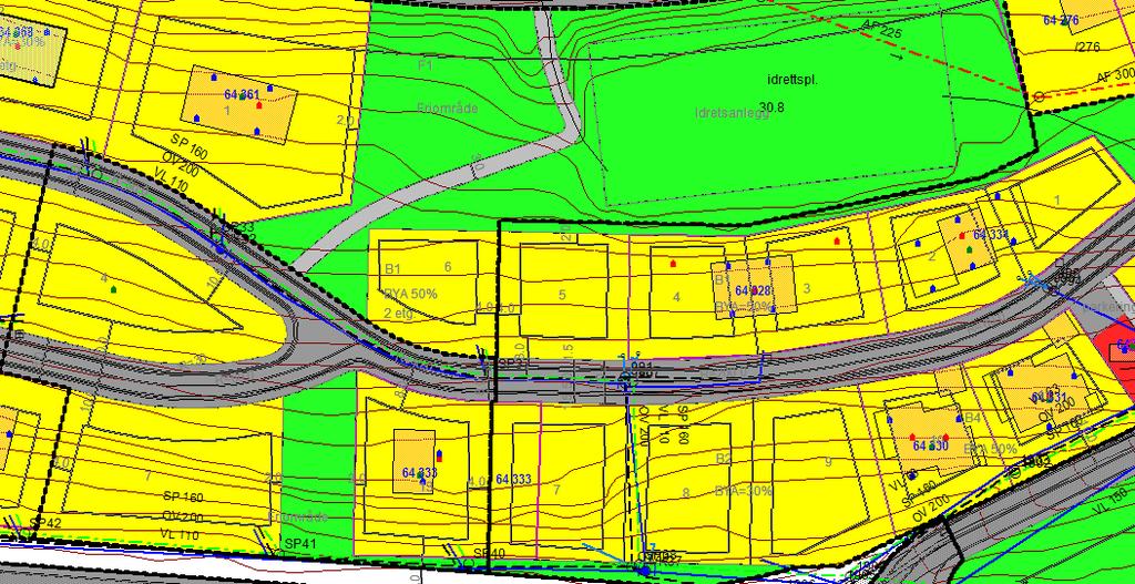 Reguleringsplan BØ1B/BØ16/BØ21 Stokmarknes - Børøya syd Beskrivelse: Vei fremført.