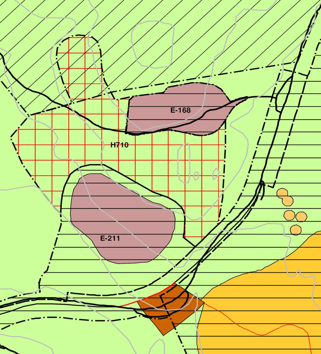 Kommuneplanens arealdel Planbeskrivelse 28 Rådmannen foreslår at hensynssone for vurdering og regulering av pukkverk i Kortungenområdet utvides slik at de to nevnte forslagene blir med i hensynssonen.