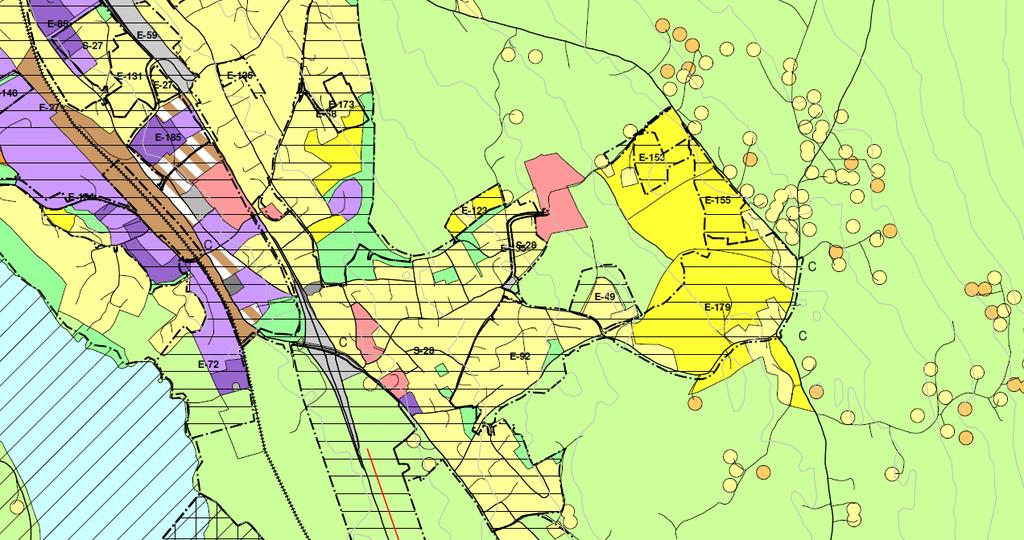 kommuneplankartet, bestemmelser/ retningslinjer og planbeskrivelsen Kommuneplankartet: fastsetter framtidig arealbruk, som er bindende for nye tiltak eller utvidelse av eksisterende tiltak i hht.