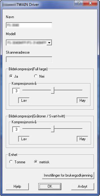 Klargjøring for bruk > Installere programvare Innstilling av TWAIN-driver Registrere denne maskinen til TWAIN-driveren. Vis skjermbildet.