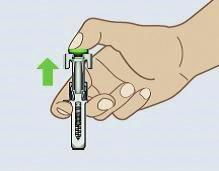 Ikke dra eller trykk på stempelet. Etter å ha fjernet kanylehetten må sprøyten brukes innen 5 minutter for å unngå at legemidlet tørker ut og blokkerer kanylen.
