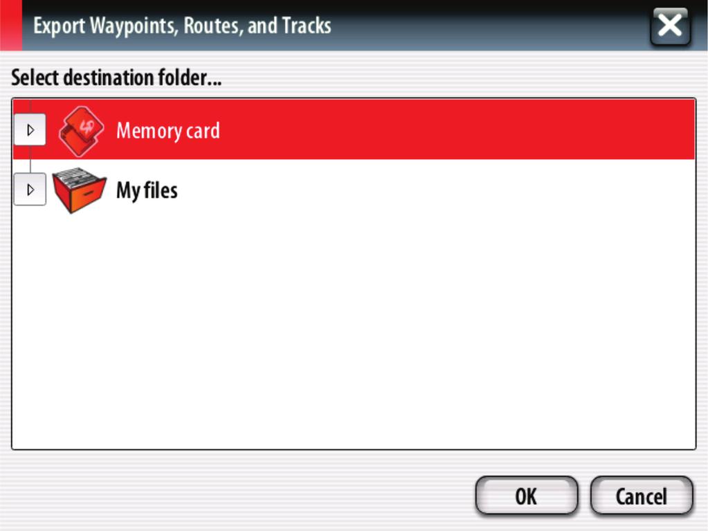 Del 1 - Generell informasjon 7. Angi Memory Card (minnekort) som målmappe, og velg OK. 52713 8. Gi sikkerhetskopifilen navn ved bruk av tastaturet, og trykk på Enter.
