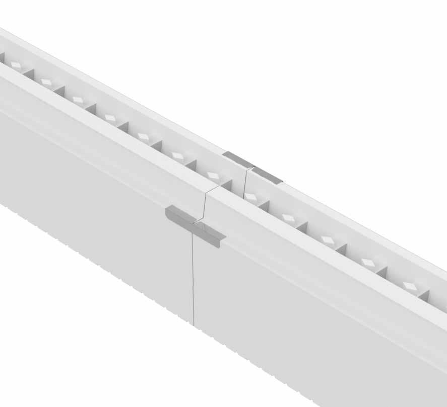 Elementer i 300 mm høyde armeres med 2 jern i topp. 450 mm, 600 mm og 750 mm høyde armeres med 2 jern oppe og 2 jern nede. Ved bruk av såleblokk skal også denne armeres med 2 jern i nederste spor.