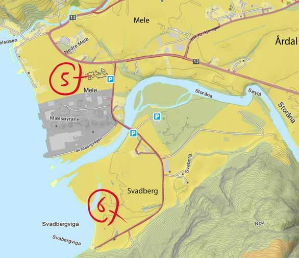 Sjå etter skilta og følg deretter denne vegen ca 1 km. Her vil du kunne finna det skatteordet du treng.