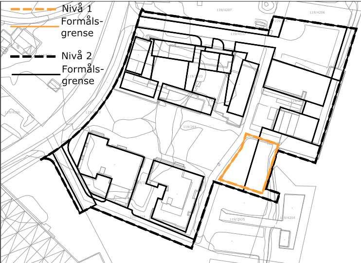 02 Planfakta Formål Det er kun areal under bakkenivå som berøres av den mindre endringen. Arealet vil ha formål parkeringsanlegg. Nivå over parkeringsanlegg vil ha uendret formål,park.