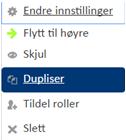 19 Da ser oversikten slik ut: 2. Nå kan vi flytte leksjoner internt i et emne eller fra et emne til et annet ved å klikke dra og slippe med innhold. -tegnet foran leksjonsnavnet.