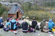 Hvitsteintjenn: Denne gapahuken ligger i Solumsmarka, og er den nyeste gapahuken, bygget på dugnad av Skien.
