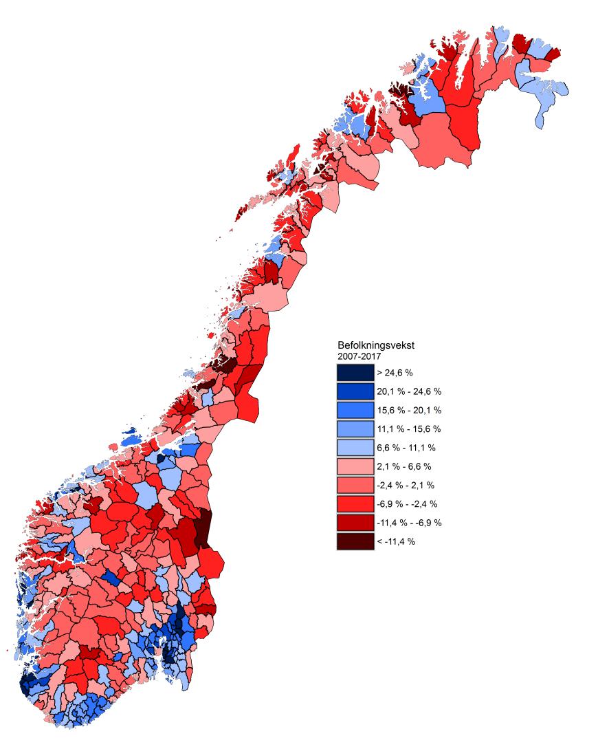 Figur 4-9 Befolkningsvekst