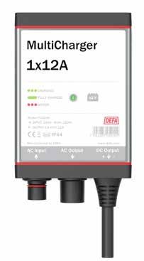 Introduksjon - DEFA batteriladere Ta vare på batteriene Ved seriekobling av to 12V batterier til et 24V-anlegg, vil det batteriet som står nærmest minus alltid få dårligst lading.