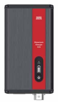 Produkter - Batterilader verksted ShowroomCharger 32A Den nye 32A laderen fra DEFA er en diskret og stillegående batterilader for lading av bilene i bilhallen.