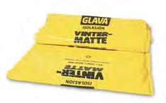 BYGGISOLASJON GLAVA Diverse matter GLAVA VINTERMATTE 34 F Glassullmatte innsveiset i en sterk plastfolie.