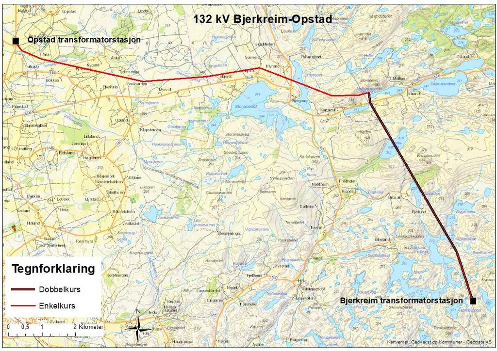 Side 1 Sammendrag Norges vassdrags- og energidirektorat (NVE) gir Lyse Elnett tillatelse til å bygge og drive en 18 km lang kraftledning med nominell spenning 132 kv samt en ny transformatorstasjon.