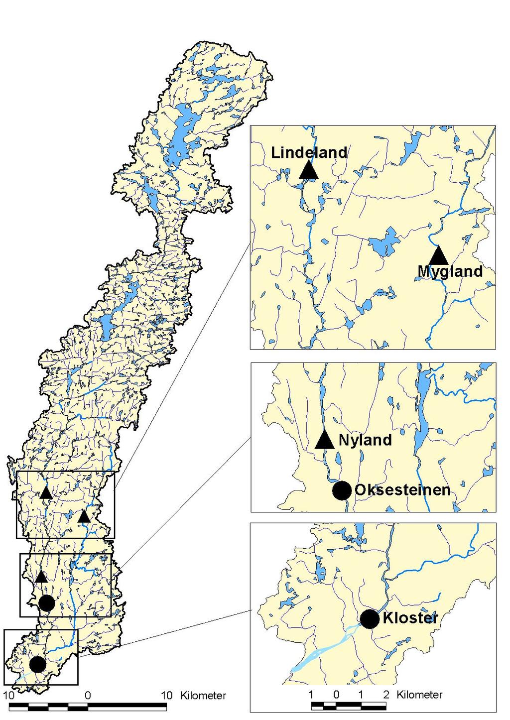 sedimentere. ph-styringen foretas ved bruk av signaler fra ph-metere både oppstrøms- og nedstrøms anlegget. En forhåndsdose blir fastsatt på grunnlag av vannføring og ph oppstrøms anlegget.