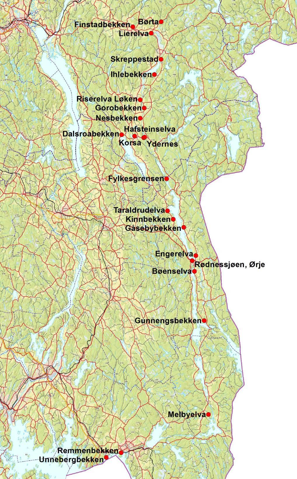 3. Feltbeskrivelser Det ble tatt prøver ved 23 lokaliteter i 2013/14 (figur 3.1). Av disse er det 14 stasjoner som er videreført fra 2012/2013 og ni nye.