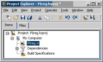 vi står i prosjektvinduet så gå inn i det samme Project Explorer-vinduet under Project > Add To Project > Add File... og legg til PIreg.