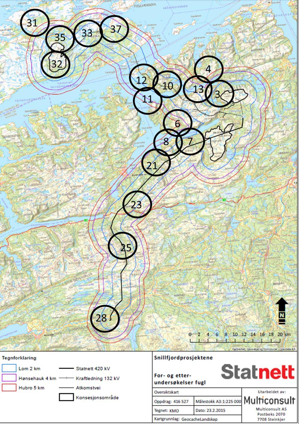 hubro registrert på ni lokaliteter, inklusiv en som ble påvist i løpet av sommeren og en på lytteboks bare på høsten. I tillegg foreligger det en observasjon som høyst sannsynlig er av hubro.