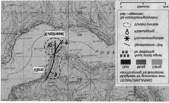 Fig. 4 Utsnitt av kartblad (M711) 1215 IV Samnanger