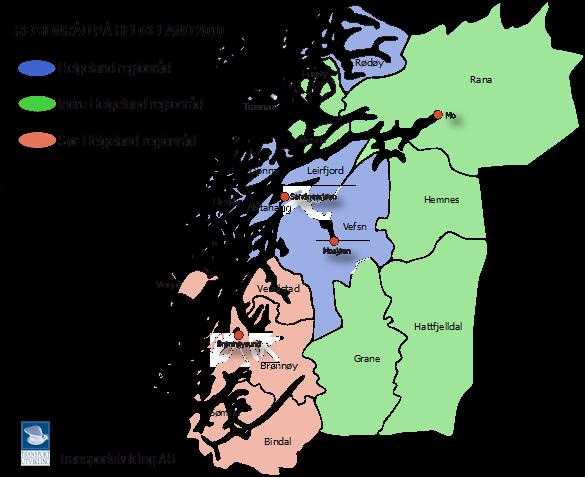 5 IHR Regionen (befolkning og utvikling) Helgelandsregionen består av 18 kommuner som er inndelt i følgende 3 regionråd: Sør Helgeland Regionråd Helgeland Regionråd Indre Helgeland