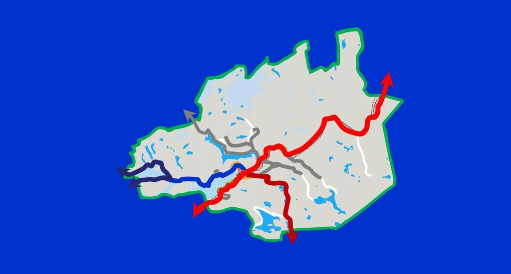 7.8.4 Fylkesveier i Rana kommune Hovedferdselsåre, og stamvei, E6 går gjennom knutepunktet Mo.
